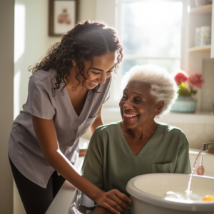 Home care offers needed hygiene support and care to aging seniors.