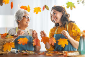 Home care assistance can help with daily support around the home including decorating.